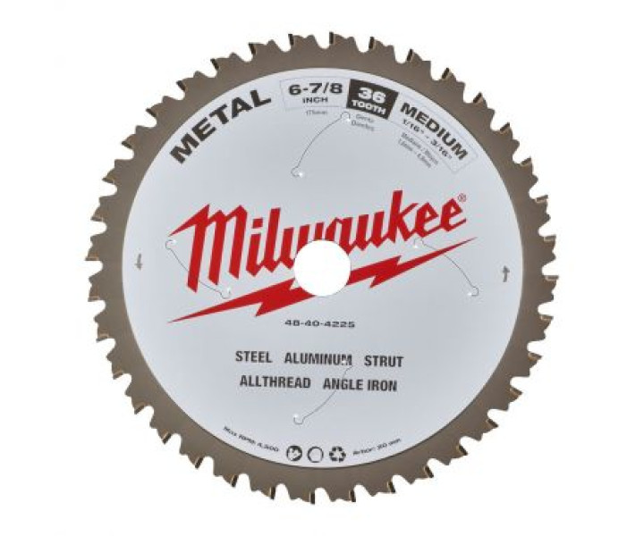 Пильный диск Milwaukee для циркулярной пилы по металлу 174x20x1,6x60