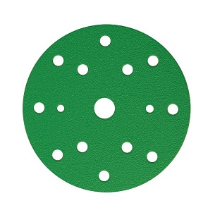 Sunmight Шлифовальный круг FILM L312T 150мм на липучке, 15 отв, зелёный, P 500, 100 / 800