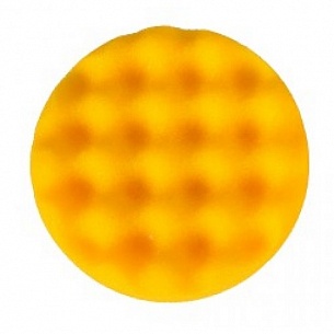Желтый поролоновый полировальный диск Mirka, рельефный - 85мм