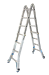Шарнирная телескопическая лестница с выдвижными боковинами STABILO 4х4