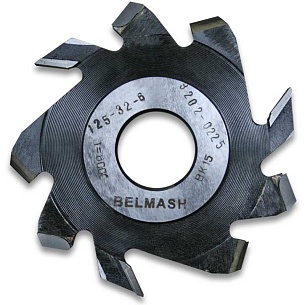 BELMASH Фреза пазовая с подрезающими зубьями BELMASH 125х32х6 мм, с переходным кольцом 32/30мм