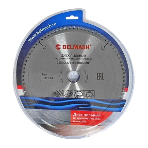 BELMASH Диск пильный по цветным металлам и пластику BELMASH 255*2,8/1,8*30; 80T