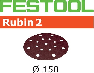 Шлифовальные круги Festool Rubin 2 STF D150/16 P60, 10шт.
